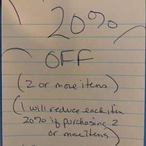 Handwritten Discount Offer Note